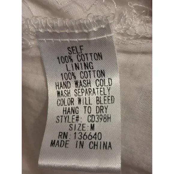 L'atiste By Amy Babydoll Mini Dress Lace Deep V Neckline Size Medium White - Picture 11 of 14